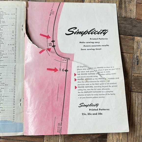 Simplicity Vintage Sewing Book Easy Guide For Beginners and Experts 1954 - Picture 9 of 10